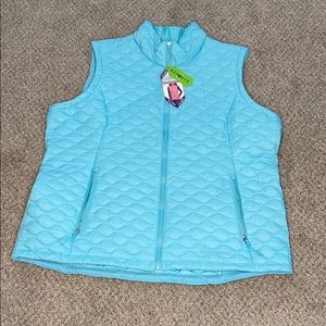 NWT Free Country aqua puff vest XXL